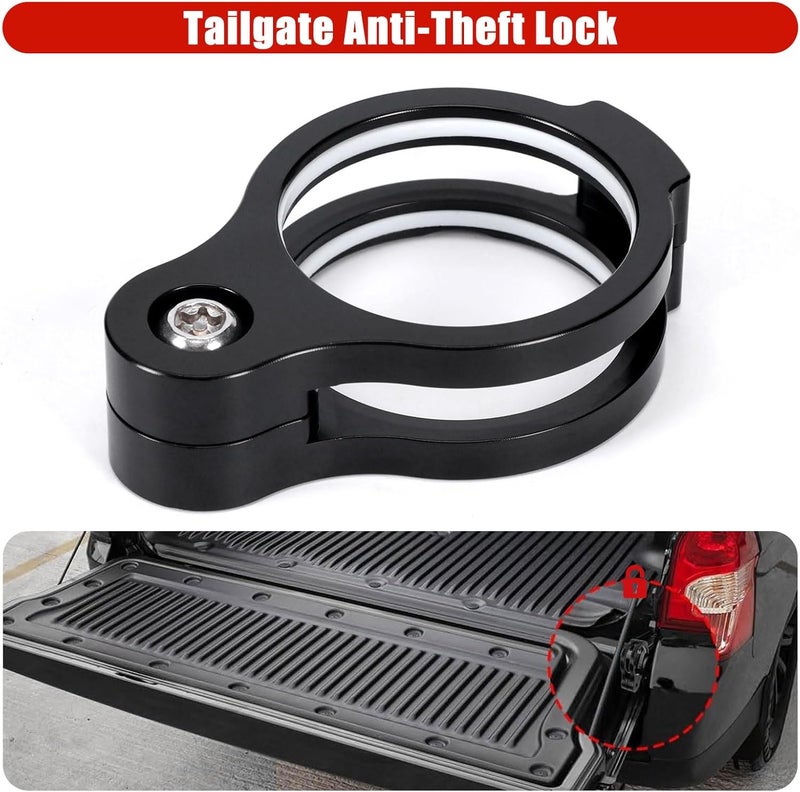 Atesilor Anti-Theft Tailgate Lock Fits Toyota Tacoma 2005-2015, Security Lock for Tacoma Accessories, Aluminium Alloy (Black) - Image 3